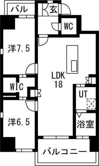 コモレビスクエア名駅北(2LDK/10階)の間取り写真