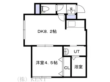 ZERO GRANDE(1LDK/2階)の間取り写真