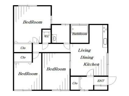 アムールSHINYA(3LDK/1階)の間取り写真