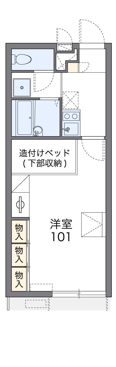 レオパレスグランプラージュ(1K/1階)の間取り写真