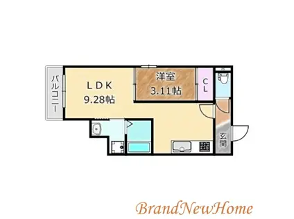 REGALEST堺市駅(1LDK/3階)の間取り写真