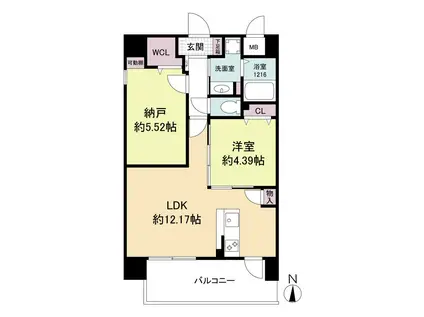 LIVECASA関目(2LDK/5階)の間取り写真