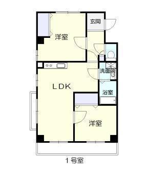 グラシアス(2LDK/7階)の間取り写真