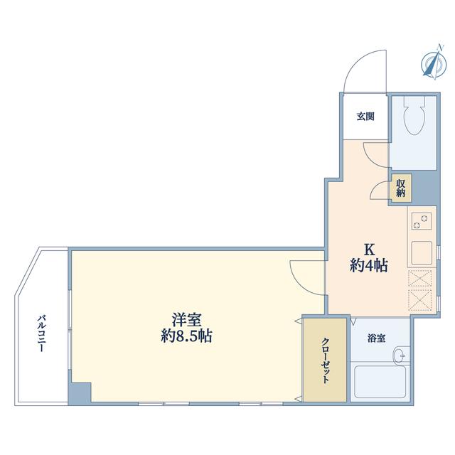 RUMOREJIYUGAOKA(1K/2階)の間取り写真
