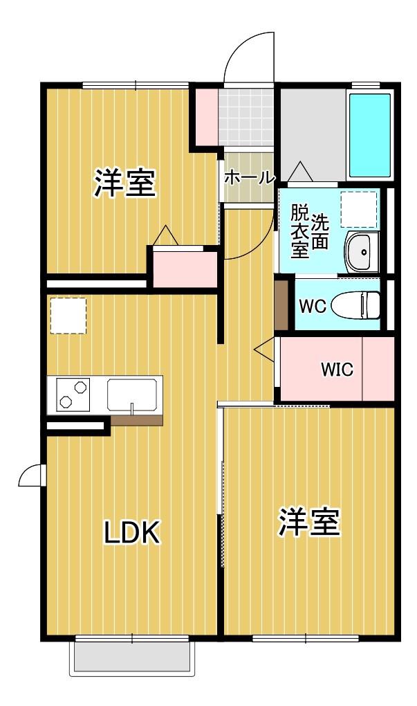 メゾネットII(2LDK/1階)の間取り写真