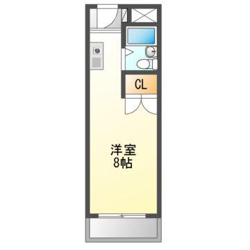 ニューセンチュリー ホームメイト吹田店管理物件(1K/3階)の間取り写真