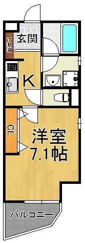 MARSH仁川(1K/2階)の間取り写真