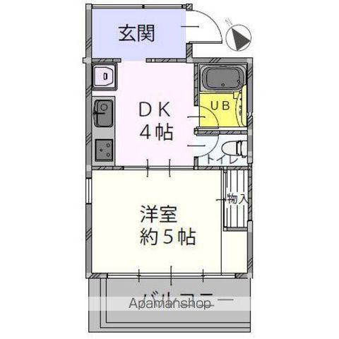 ガーデンヒルズ(1LDK/2階)の間取り写真