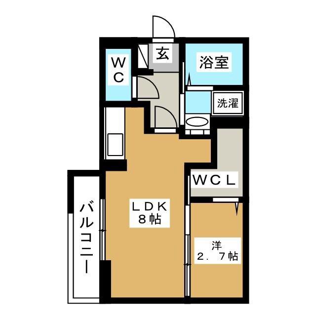 コラージュくりた(1LDK/2階)の間取り写真