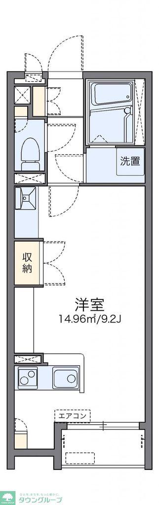秩父鉄道 東行田駅 徒歩10分 2階建 築13年(ワンルーム/2階)の間取り写真