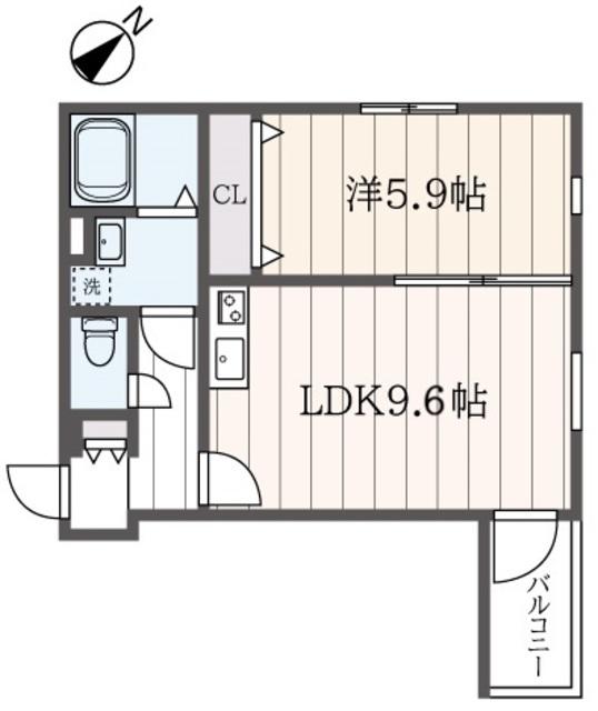 LA-CREA ZII(1LDK/1階)の間取り写真