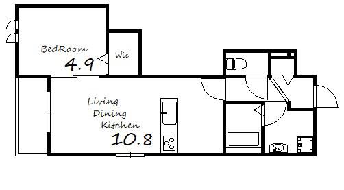 HEBEL MAISON VERVEINE(1LDK/4階)の間取り写真