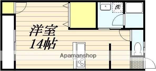 第1ピノキオコーポ(ワンルーム/2階)の間取り写真