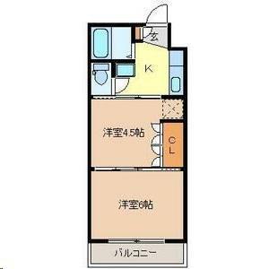 イーグルハイツ宮千代(2K/5階)の間取り写真