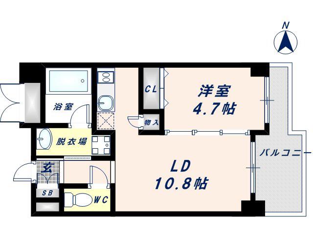 アンギン ルマ(1LDK/5階)の間取り写真