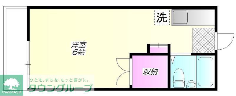 ルーフトミタ(ワンルーム/1階)の間取り写真