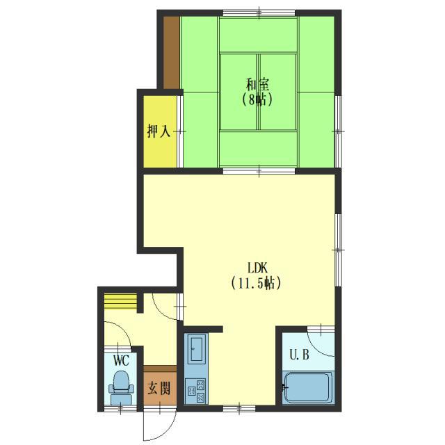 SHIBUKAWA APARTMENT(1LDK/2階)の間取り写真