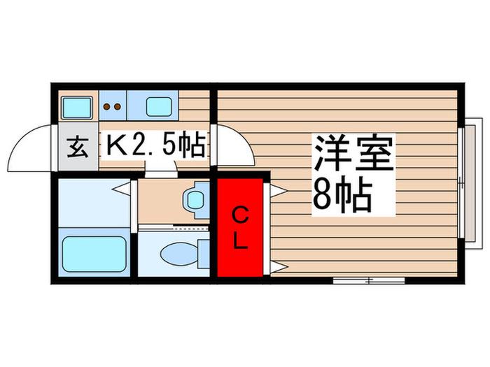 ルミネッセンス(1K/2階)の間取り写真