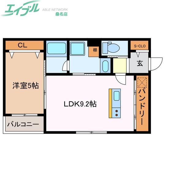 ADAN和泉(1LDK/1階)の間取り写真