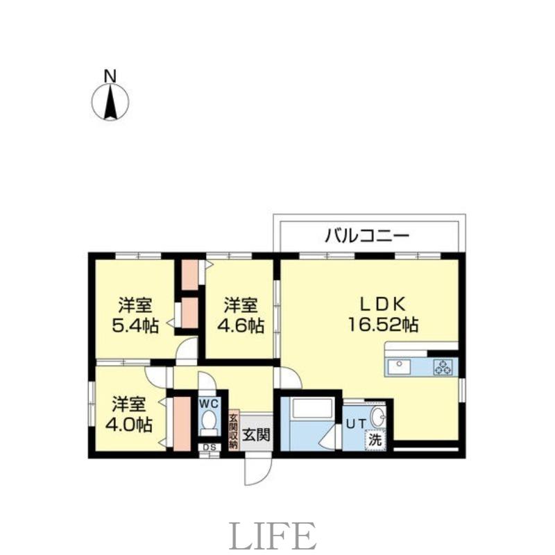 HS313(3LDK/3階)の間取り写真