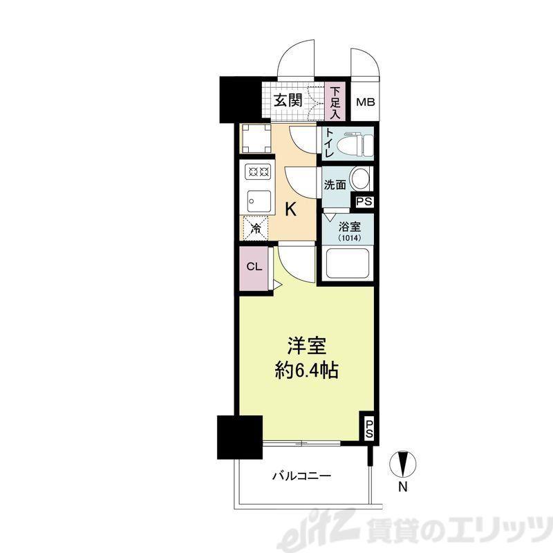 ARTIZA淡路(1K/9階)の間取り写真