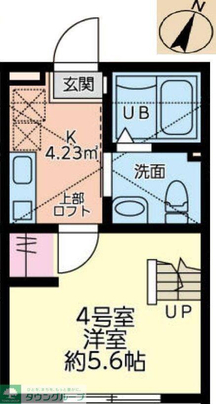 陽だまりテラス緑さがみ野(1K/1階)の間取り写真