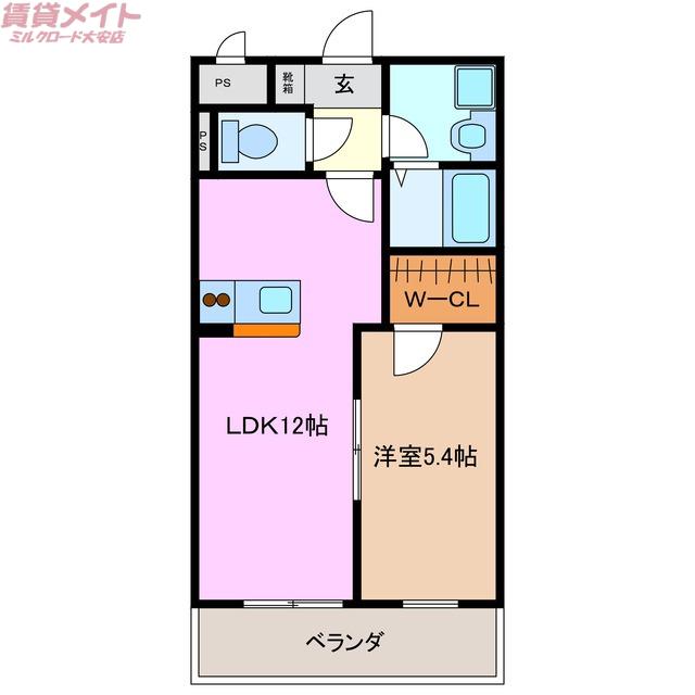 プレステージ千種 C棟(1LDK/5階)の間取り写真
