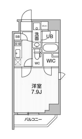 ALTERNA東池袋(1K/5階)の間取り写真