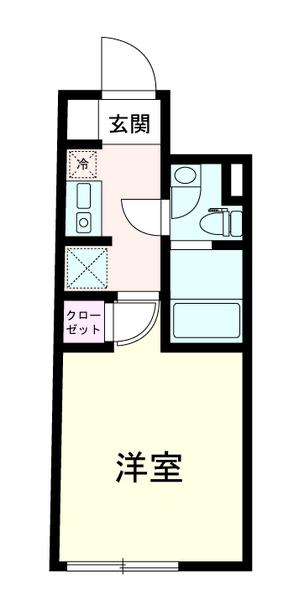 ザ フォーティーン イタバシ(1K/4階)の間取り写真