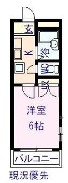 ゆとりコーポ(1K/3階)の間取り写真