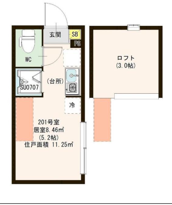 プルミエール板橋本町(ワンルーム/1階)の間取り写真