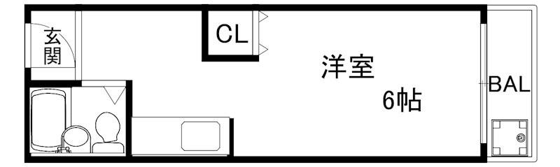 田中マンション(ワンルーム/3階)の間取り写真