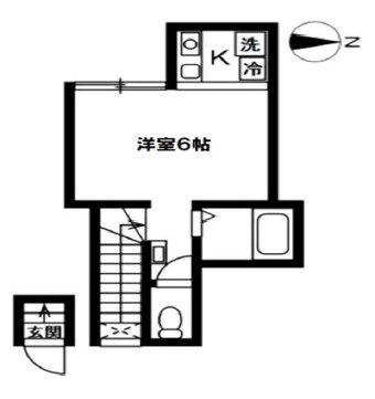 CASADIA上石神井(1K/2階)の間取り写真