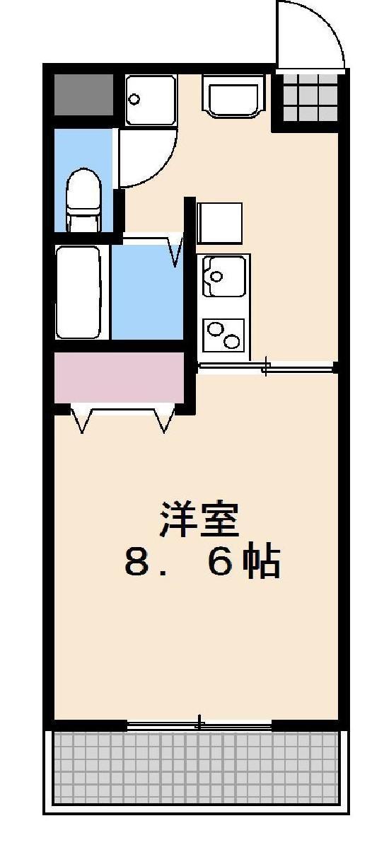 エスハイツ(1K/2階)の間取り写真