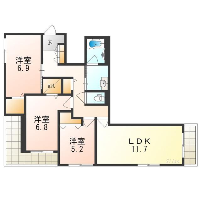 ARANDANO(3LDK/3階)の間取り写真