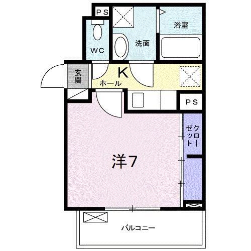 ユーアンドミーレジデンス東赤塚(1K/2階)の間取り写真
