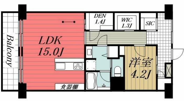 マンション東陽町(1SLDK/7階)の間取り写真