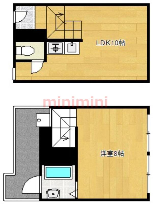 PREFERE(1LDK/2階)の間取り写真