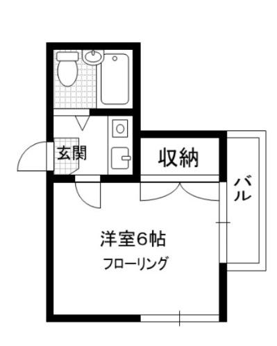 CASA BLANCA(1K/1階)の間取り写真