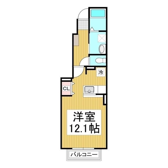 プリマクラッセ(ワンルーム/1階)の間取り写真
