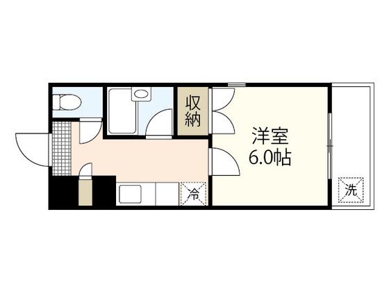 Nビル(1K/5階)の間取り写真