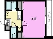 プラザKEI-1(1K/2階)の間取り写真