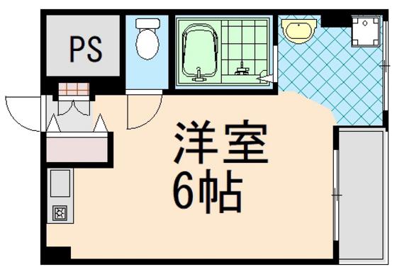 サンビル(ワンルーム/4階)の間取り写真