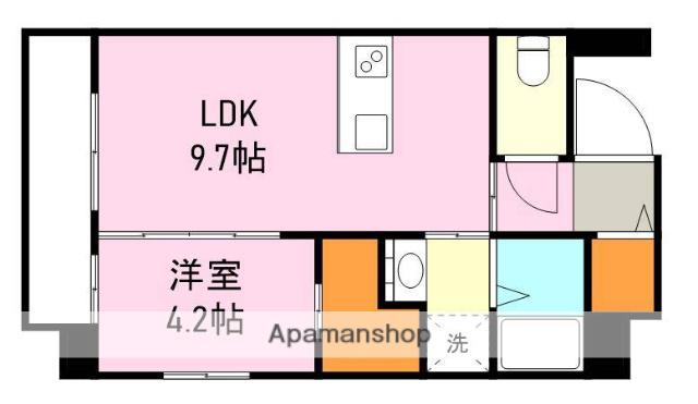 CLARE GRACE荒田(1LDK/6階)の間取り写真