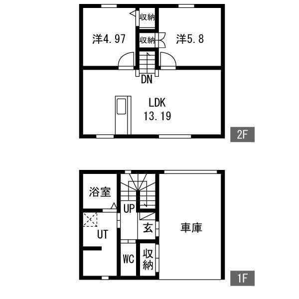 STONE VILLAGE 石橋(2LDK/1階)の間取り写真