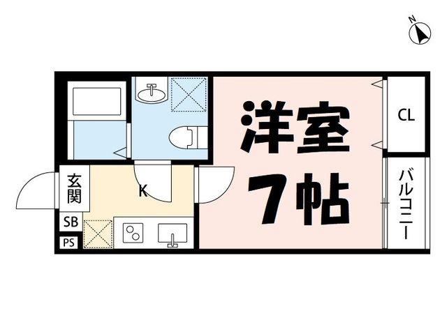 バーゼル(1K/3階)の間取り写真