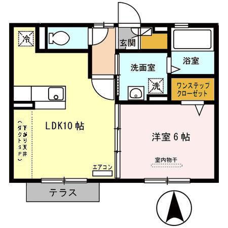 カメリアガーデン(1LDK/1階)の間取り写真