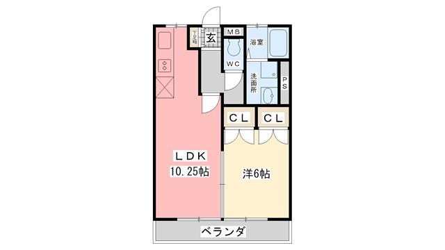 コンフォート・アイ(1LDK/1階)の間取り写真
