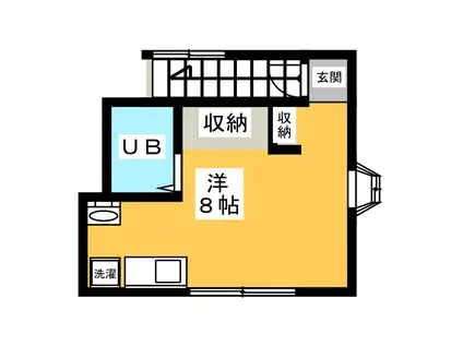 タナカハウス(ワンルーム/3階)の間取り写真