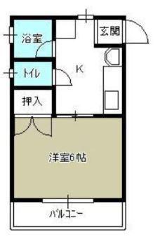 アクシス21(1K/3階)の間取り写真